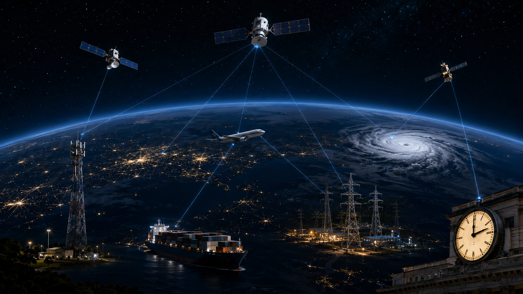 Satellites linking everyday systems including aviation, shipping, power and communications.