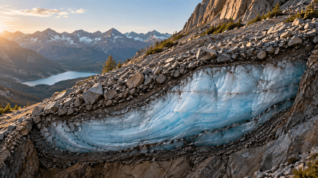 How Can a Glacier Hide Under a Mountain of&nbsp;Rock?